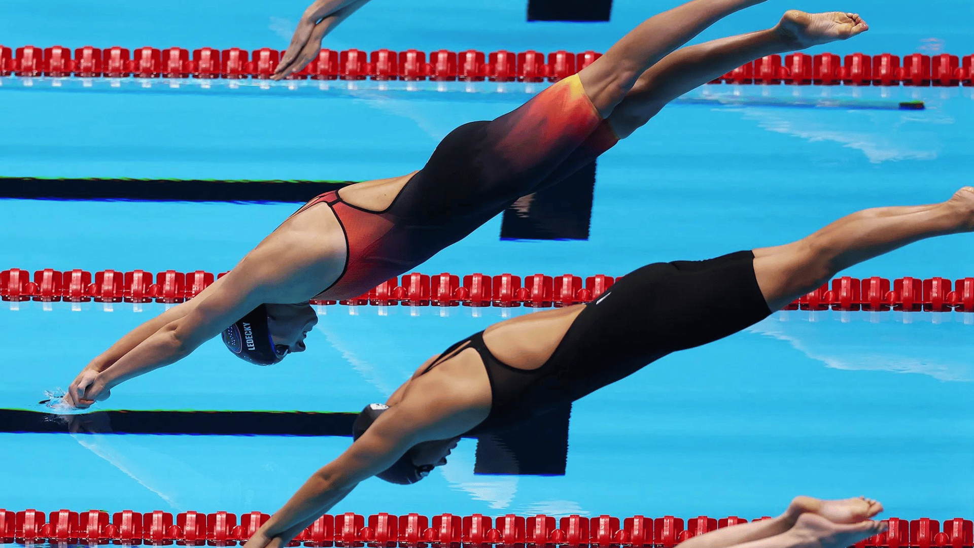 Katie Ledecky competes in the Women’s 800m freestyle final on Day Eight of the 2024 United States Olympic Team Swimming TrialsMaddie Meyer:Getty Images. Katie Ledecky competes in the Women’s 800m freestyle final on Day Eight of the 2024 United States Olympic Team Swimming TrialsMaddie Meyer:Getty Images.