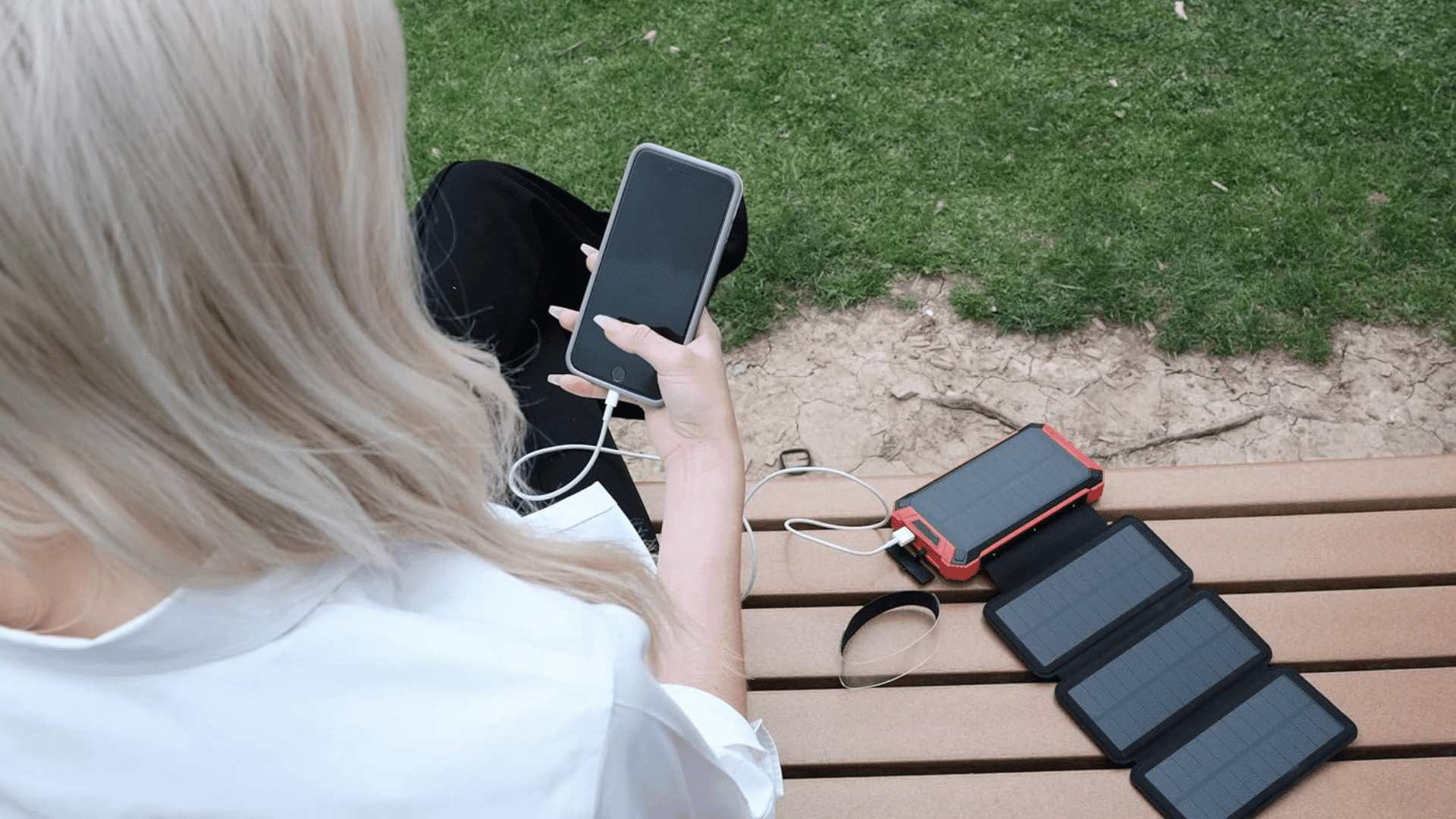 Solar-Powered Phone Charger; Photo: Amazon