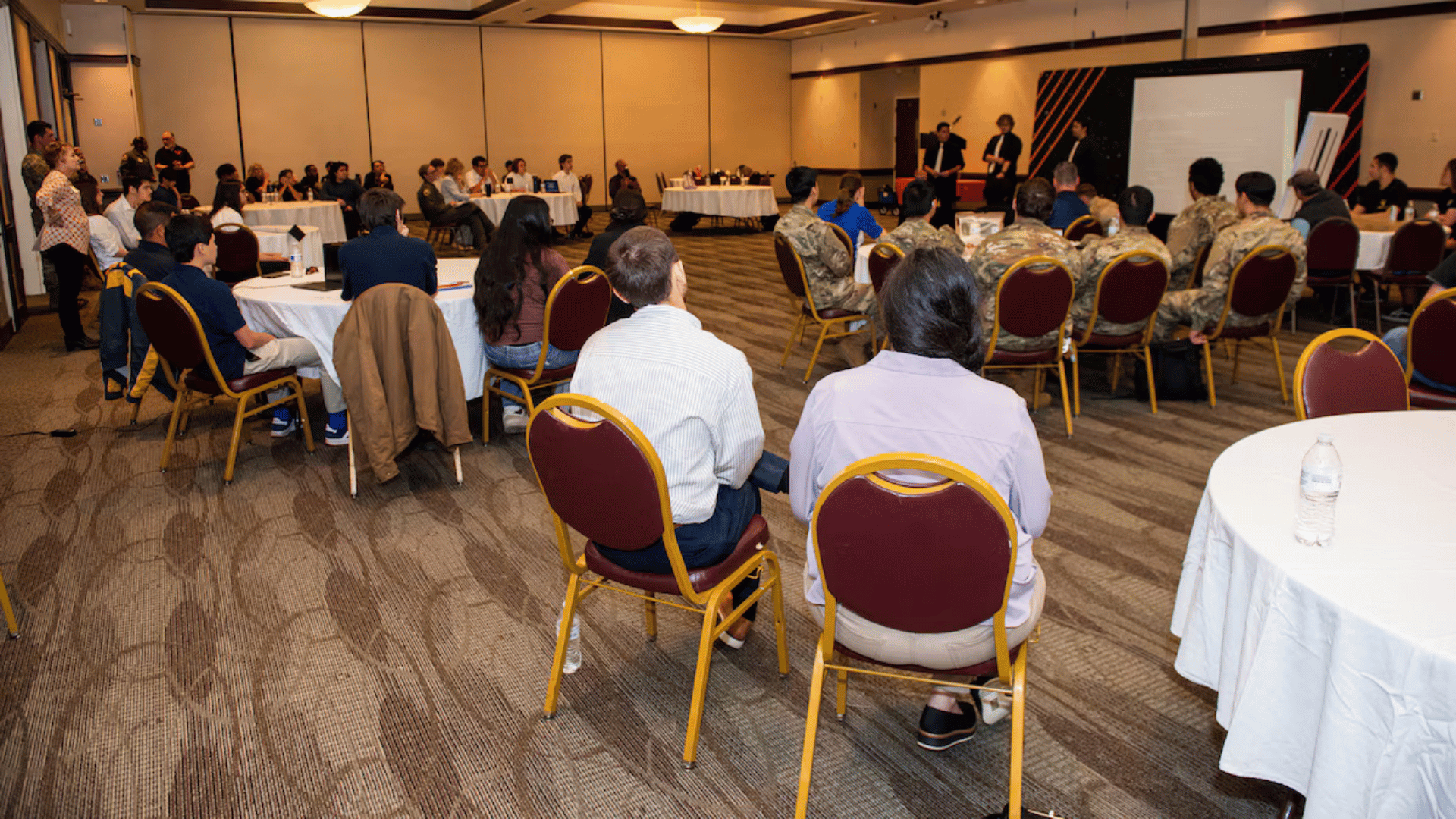 Students present their concepts during the Phoenix Spark STEAM event at Travis Air Force Base, California; Photo: U.S. Air Force photo by Kenneth Abbate