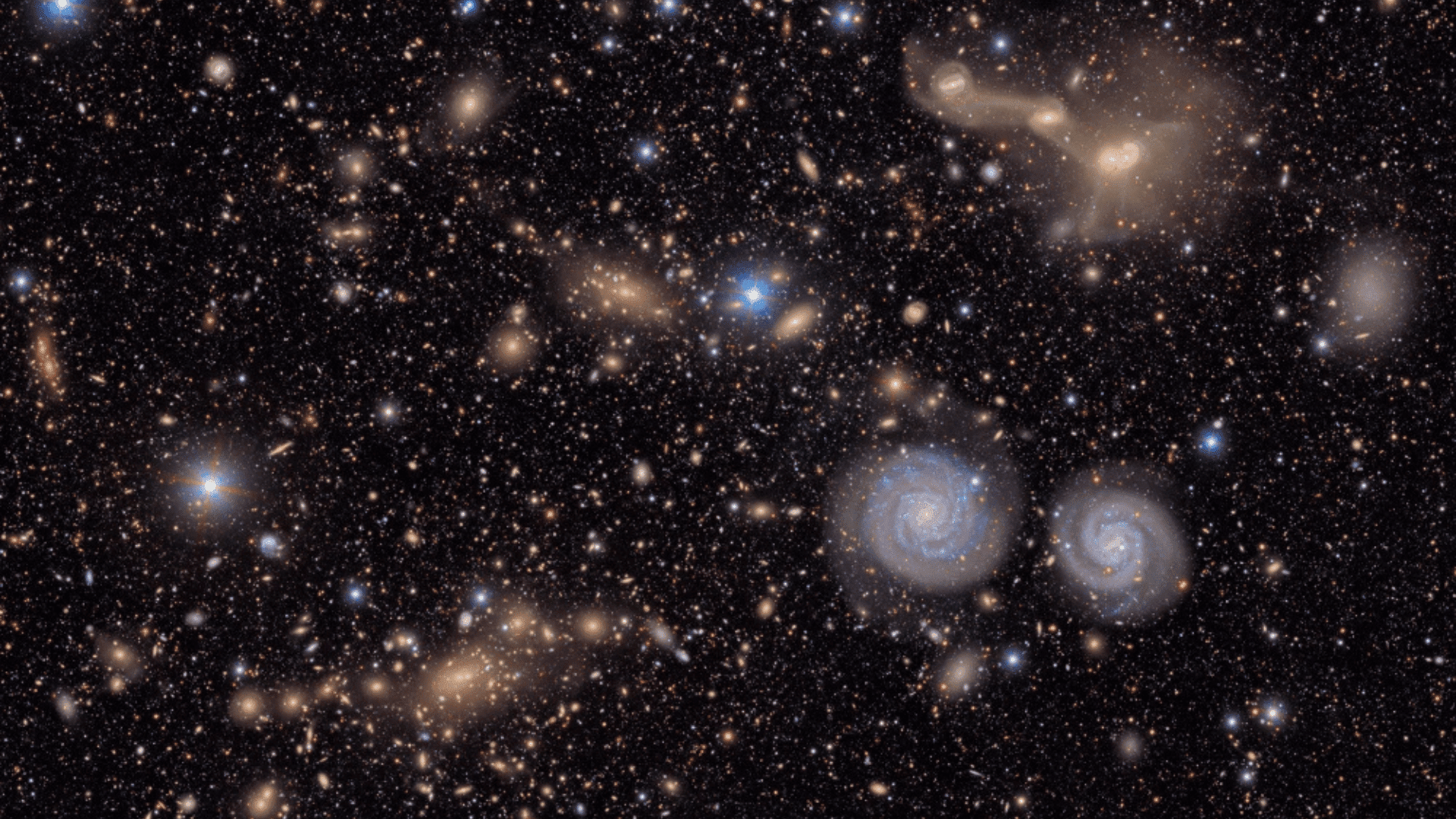 A small section of the Vera C. Rubin Observatory's total view of the Virgo cluster A small section of the Vera C. Rubin Observatory's total view of the Virgo cluster