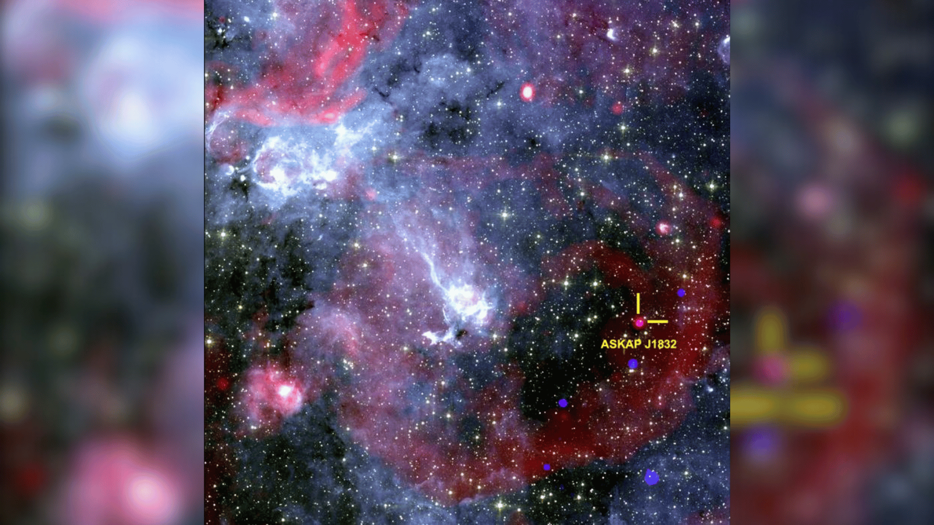 An image of the sky showing the region around ASKAP J1832-0911; Photo: Ziteng (Andy) Wang, ICRAR