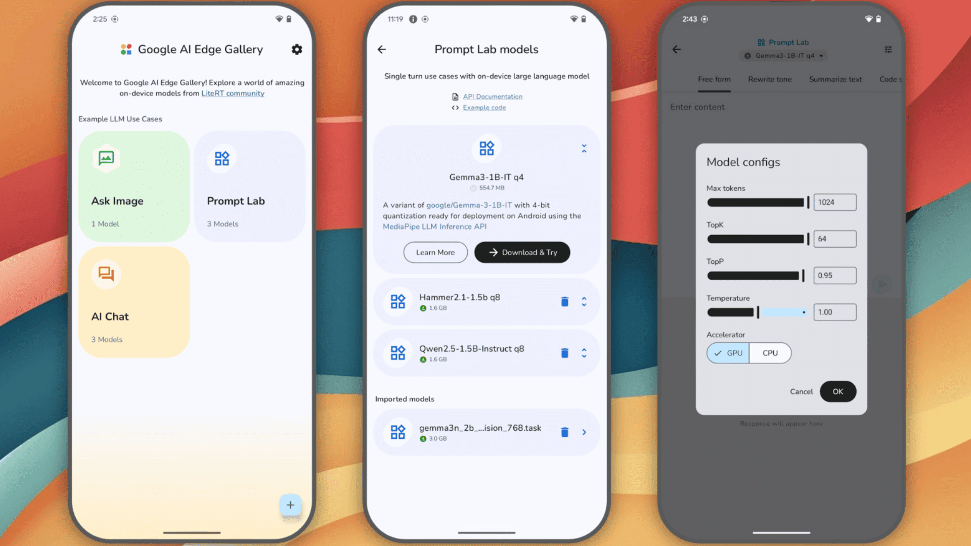 Google AI Edge Gallery App; Photo: Google