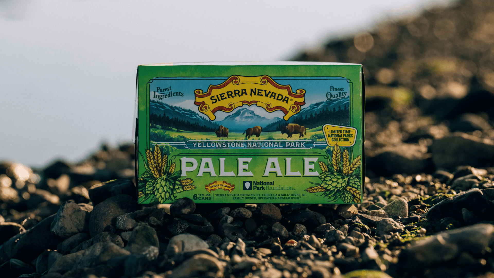 Sierra Nevada's Pale Ale packaging with a scene of the Yellowstone National Park; Photo: Sierra Nevada Brewing Co.