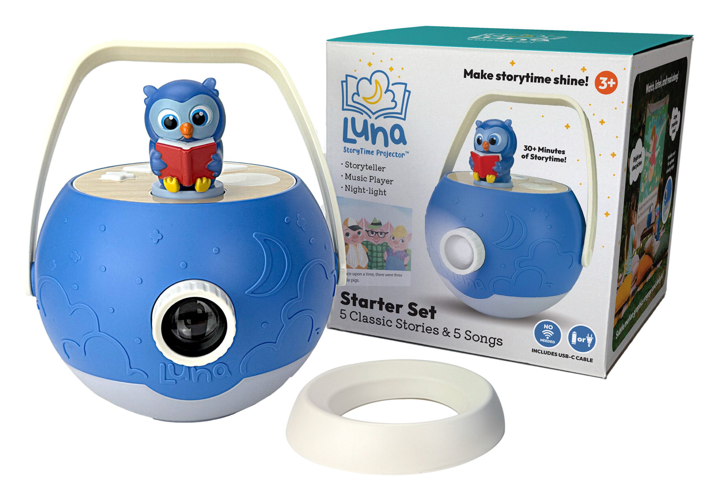 Cottage Door Press- Luna StoryTime Projector is a magical 3-in-1 device that turns storytime into an