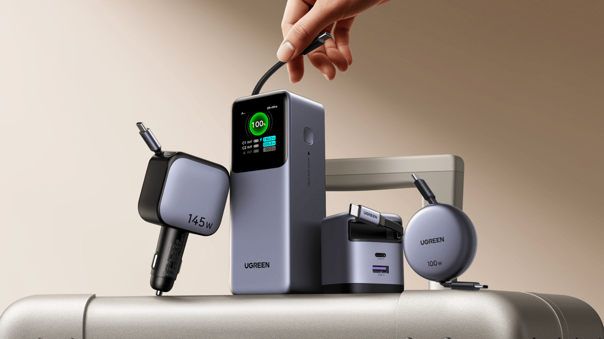 The UGREEN Nexode Retractable, Your Hassle-Free Travel Power Kit