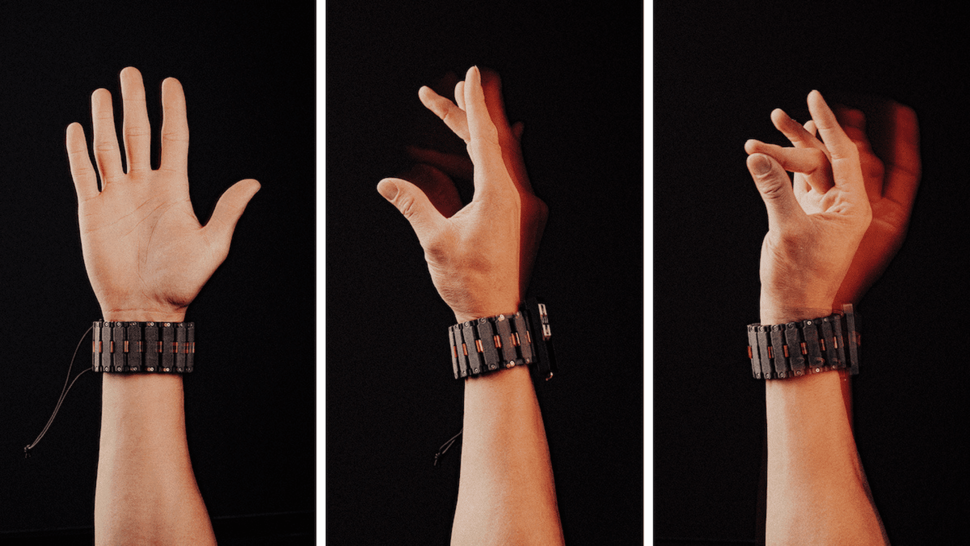 experimental bracelet that reads the electrical signals pulsing through your muscles when you move your fingers.Credit...Reality Labs, Meta
