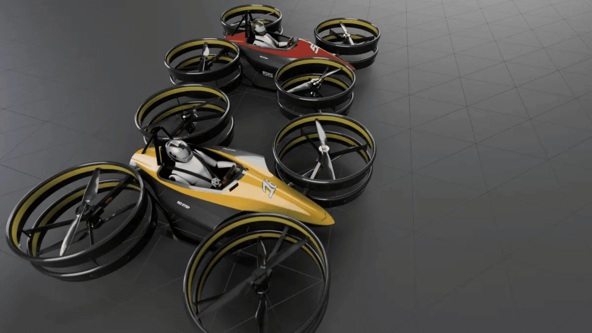 AirKart is a Formula 1-inspired single-seat eVTOL racing vehicle. Elevate Racing