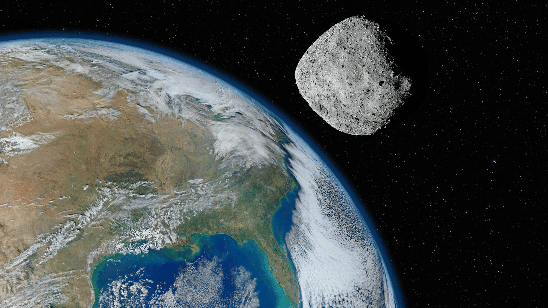 Asteroid close Earth flyby representational image