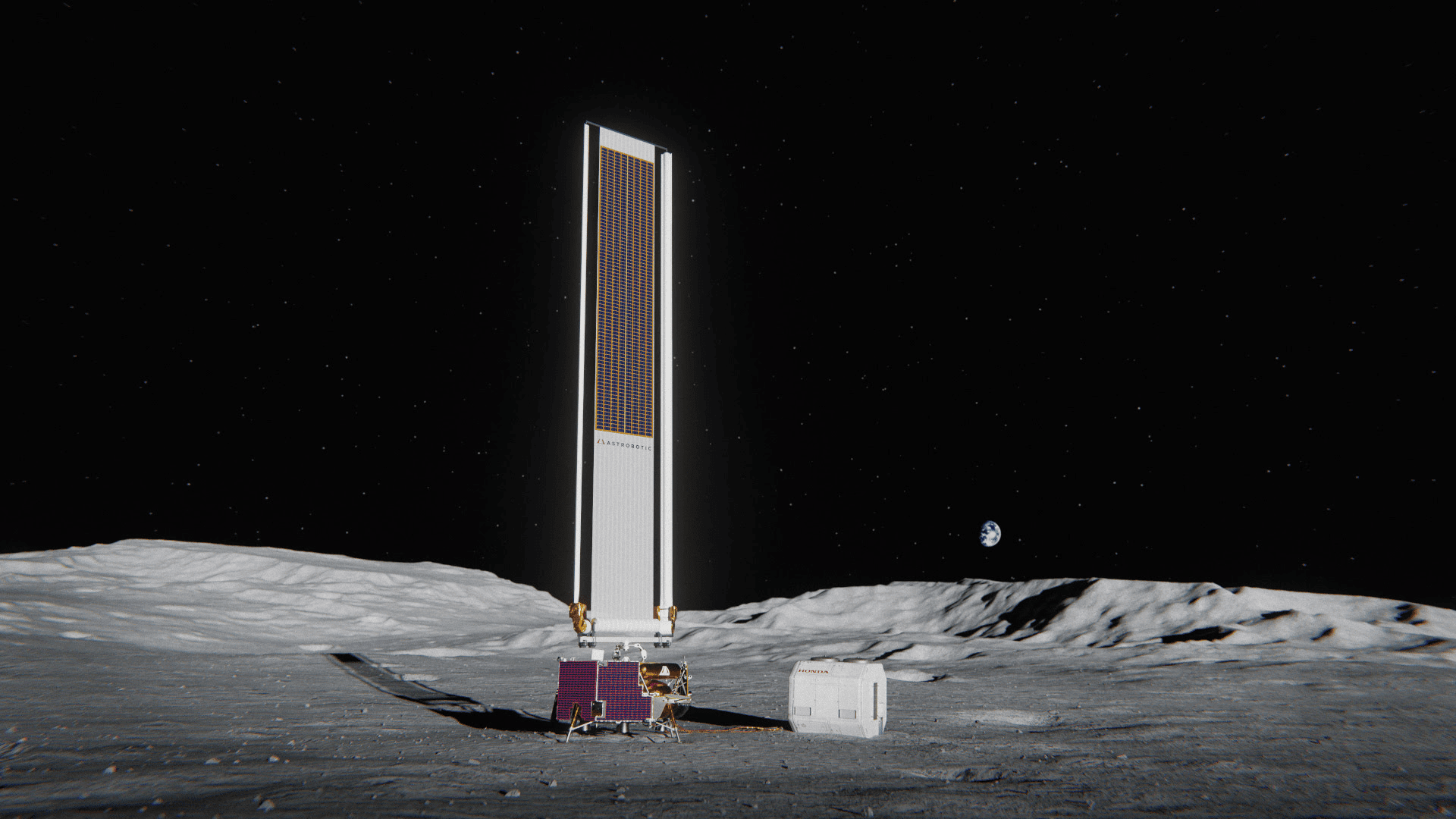 Lunar power solution rendering