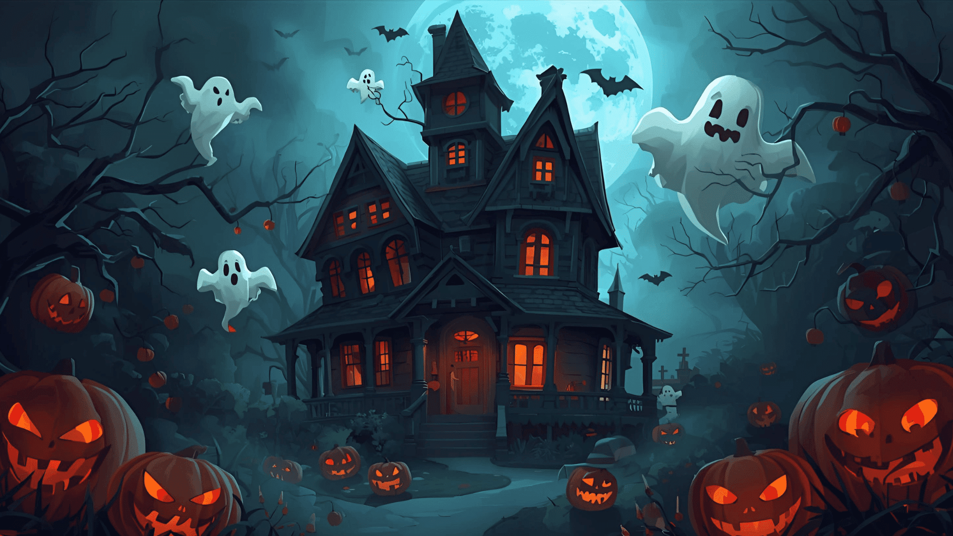 halloween scares ghosts haunted house