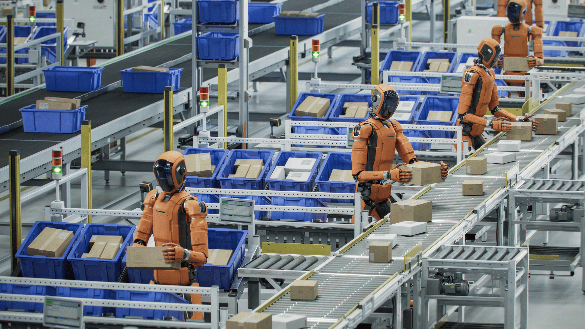 Humanoid robot assembly line; Photo: IM Imagery:Shutterstock