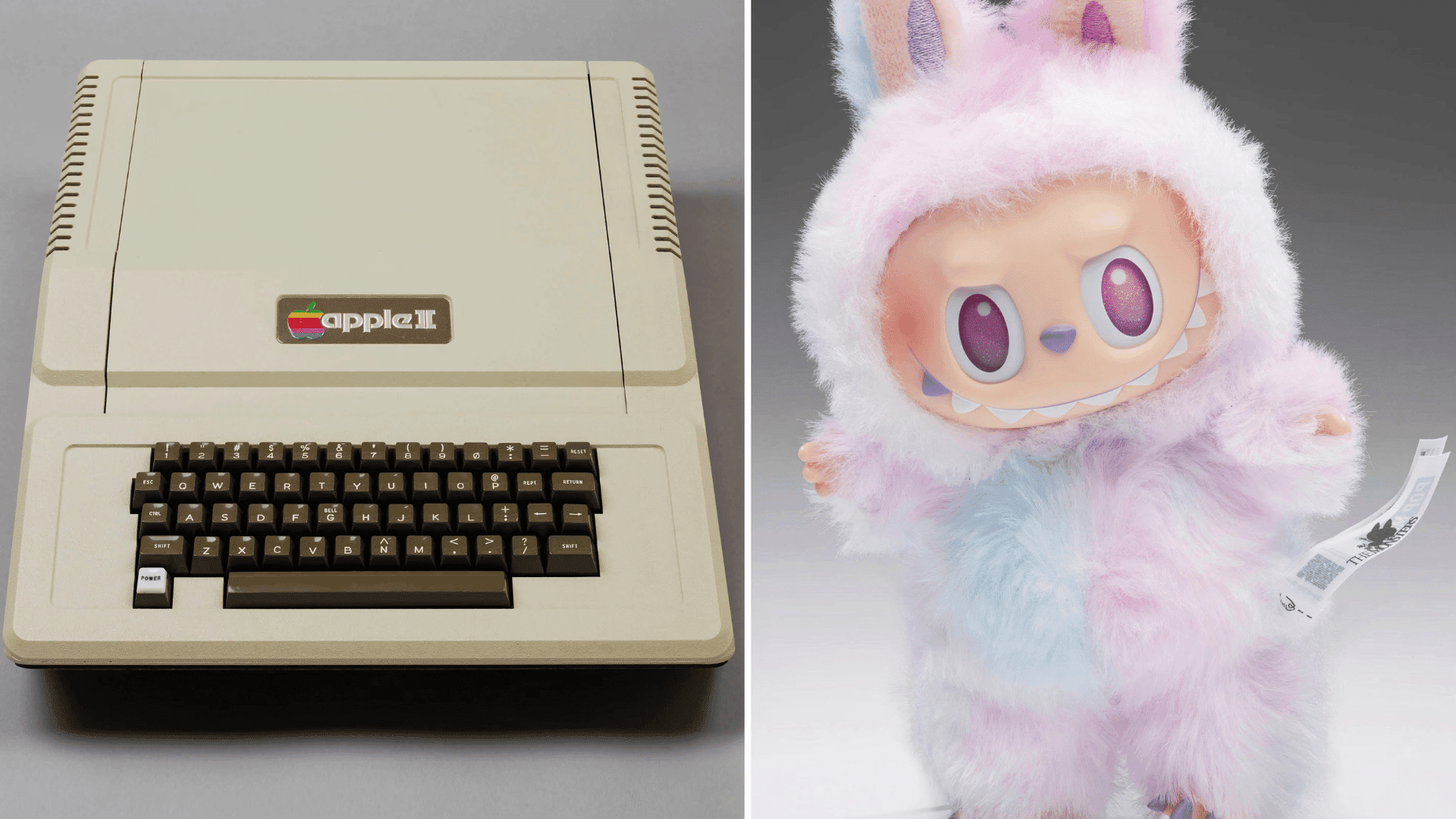Apple II computer and Labubu; Photo: Victoria and Albert Museum:The Guardian