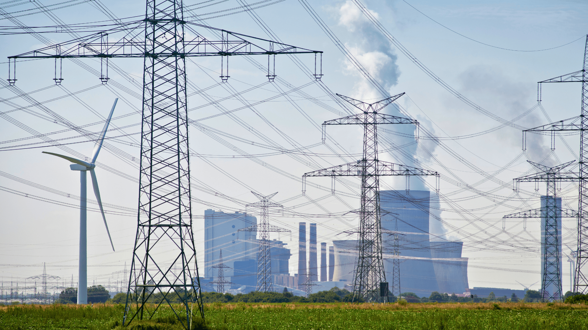 electric grid electricity wind turbines coal plant energy