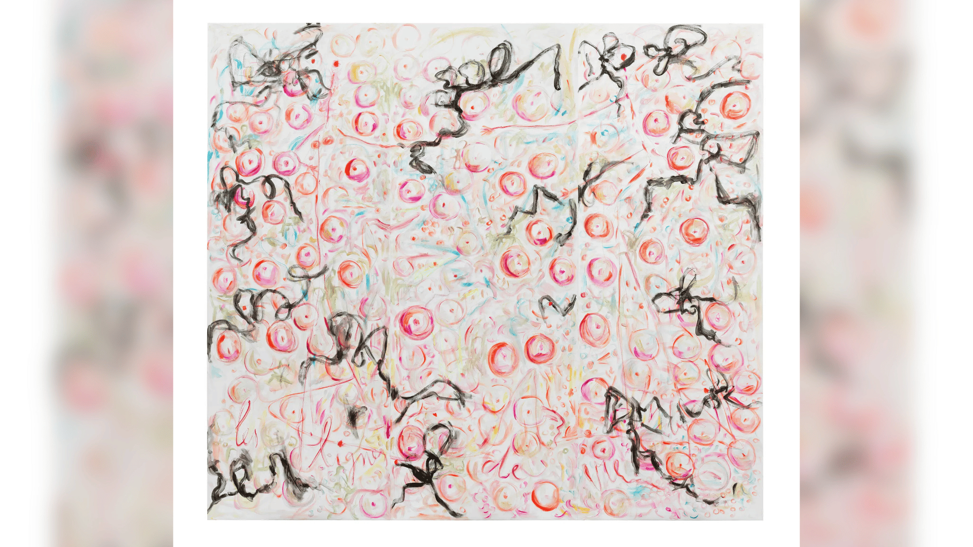 Jutta Koether, “Rhythm Review III” (les lignes de vie), 2026, on view at Empty Gallery; Photo: Jens Ziehe