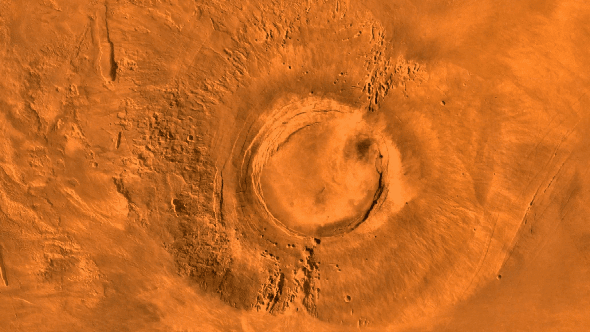 Mars Tharsis region; Photo: NASA:JPL:USGS