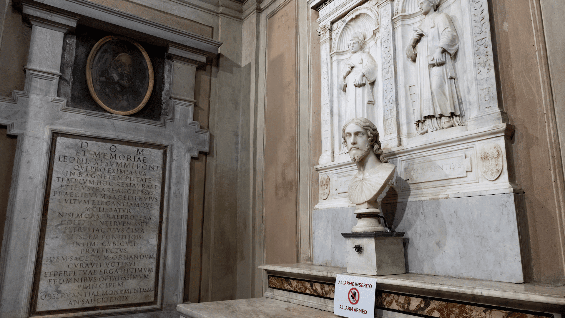 Michelangelo marble bust