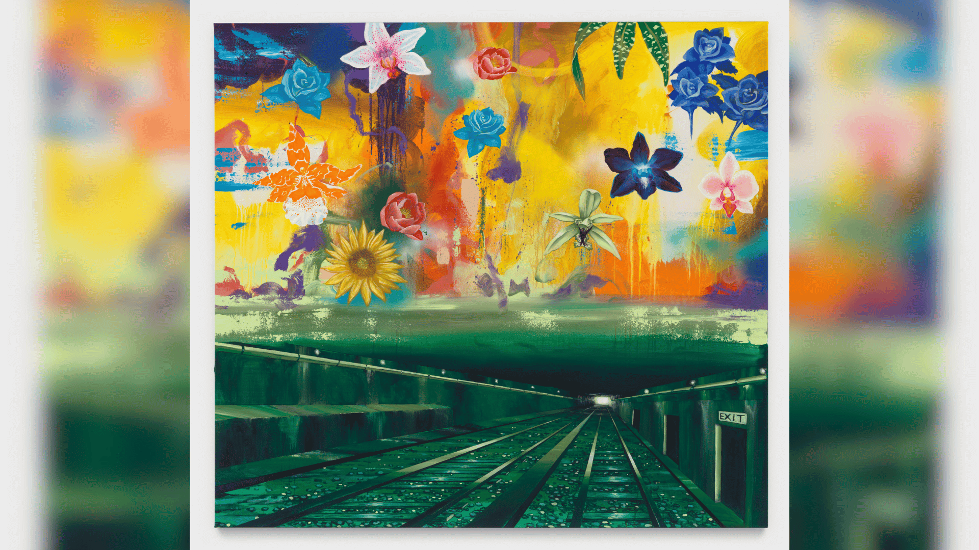 Orchid Rain on the Underground, 2023; Photo: Chris Daze Ellis