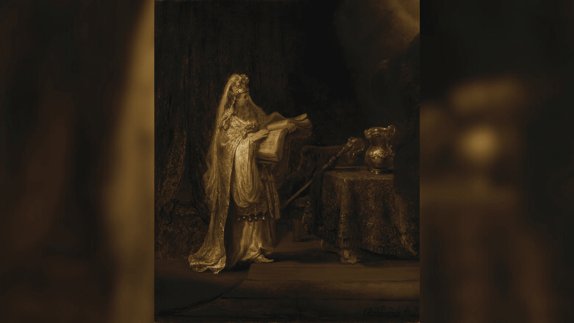 Vision of Zacharias in the Temple, by Rembrandt van Rijn. 1633 (Private collection).