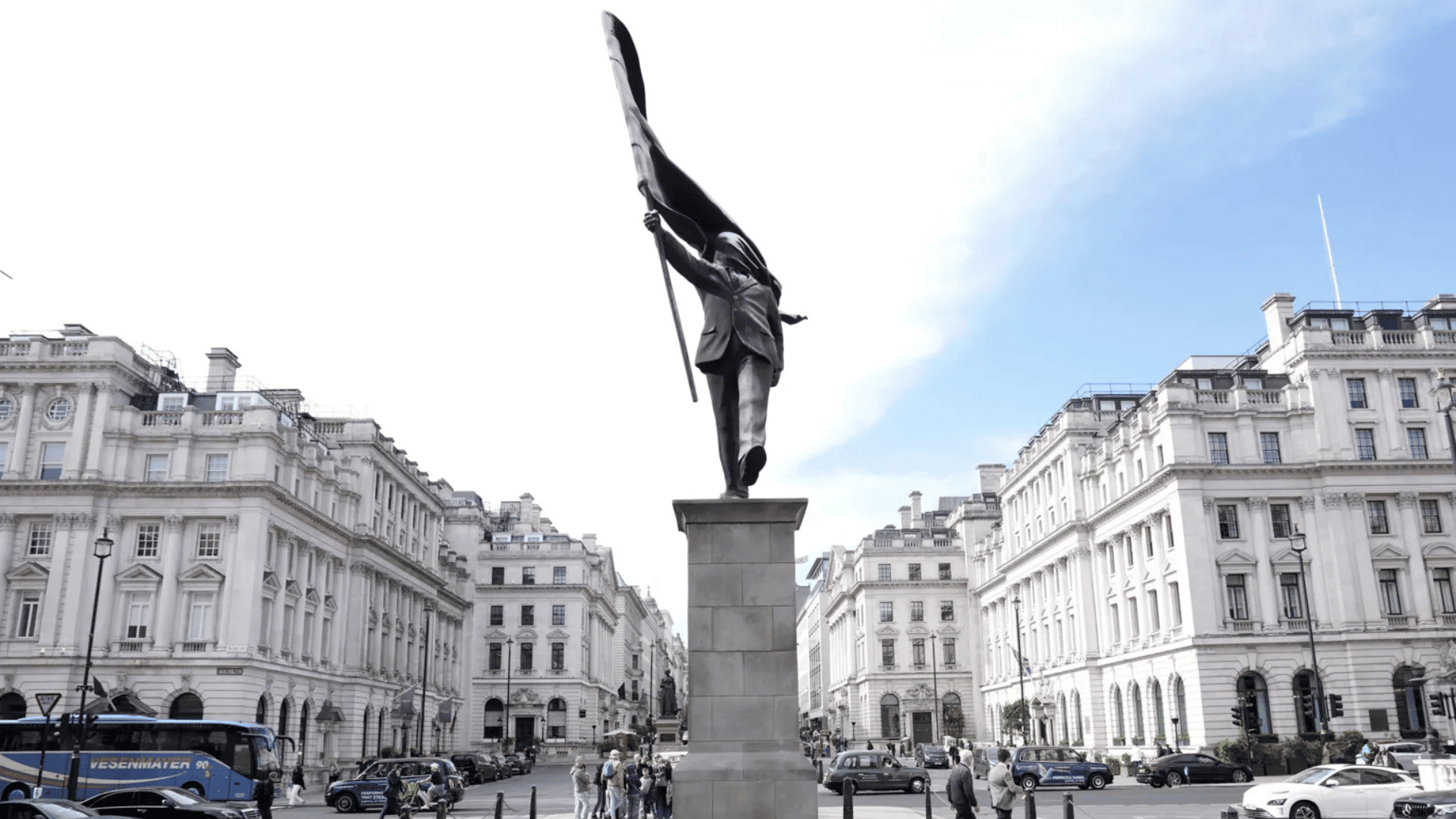 Banksy statue; Photo: PA Media